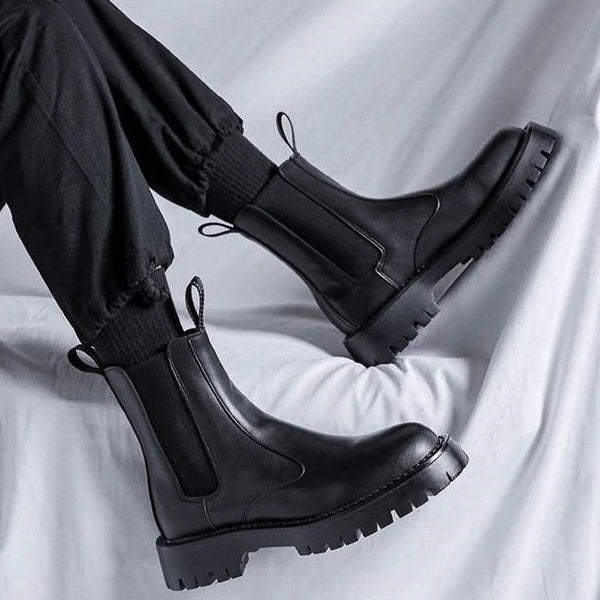 Leather Chelsea Techwear Boots