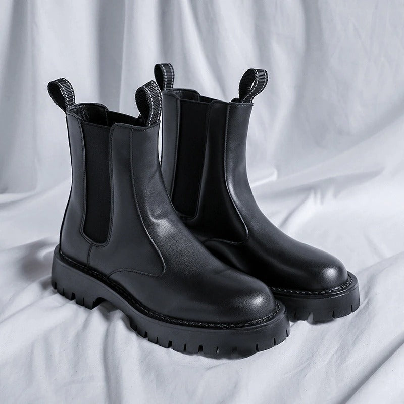 Enkelhed Auckland det kan Leather Chelsea Techwear Boots | CYBER TECHWEAR®