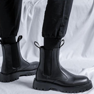 PU Leather Chelsea Techwear Boots