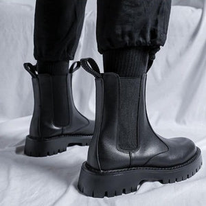 PU Leather Chelsea Techwear Boots