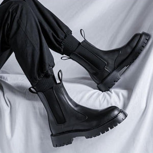 PU Leather Chelsea Techwear Boots