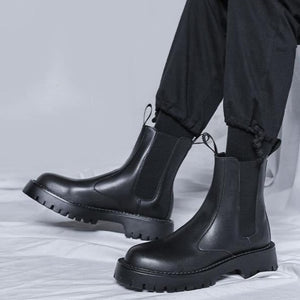 PU Leather Chelsea Techwear Boots