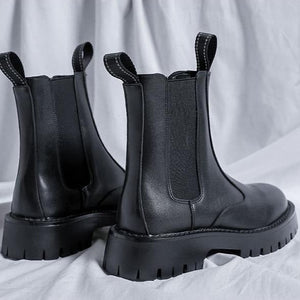 PU Leather Chelsea Techwear Boots