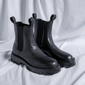 PU Leather Chelsea Techwear Boots