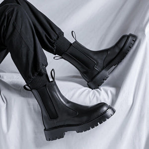PU Leather Chelsea Techwear Boots
