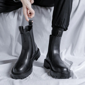 PU Leather Chelsea Techwear Boots