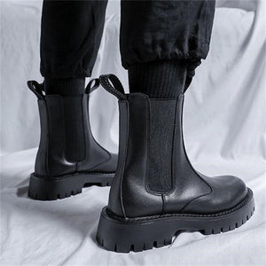 PU Leather Chelsea Techwear Boots