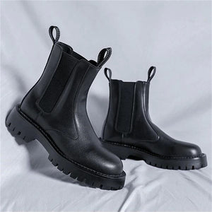 PU Leather Chelsea Techwear Boots