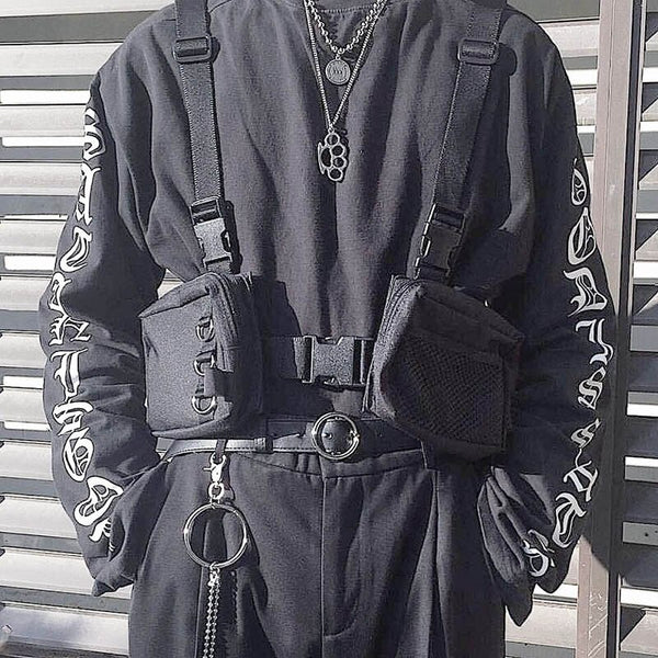 Black Tactical Chest Bag
