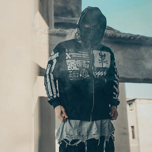 Graphic Techwear Coat