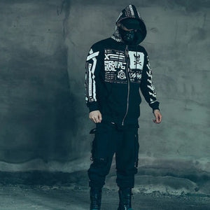 Graphic Techwear Coat