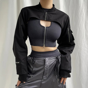 Cropped Techwear Jacket