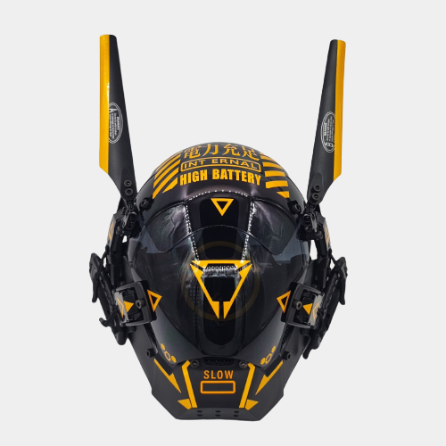 Yellow Cyberpunk Helmet